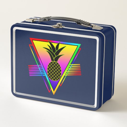Retro Moderne Silhouet Ananas Zomerfruit (Voorkant)