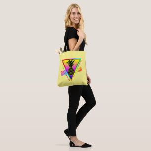 Retro Moderne Silhouet Ananas Zomerfruit Tote Bag