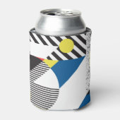 Retro Moderne Stijl Achtergrond Ontwerp Blikjeskoeler (Blikje Voorkant)
