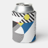 Retro Moderne Stijl Achtergrond Ontwerp Blikjeskoeler (Blikje Achterkant)