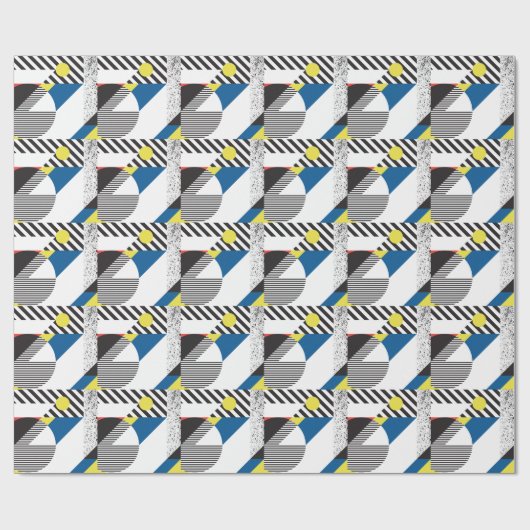Retro Moderne Stijl Achtergrond Ontwerp Cadeaupapier (Vlak)