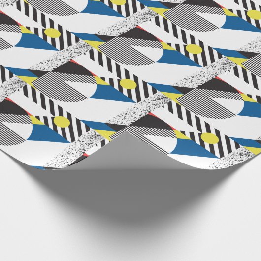 Retro Moderne Stijl Achtergrond Ontwerp Cadeaupapier (Hoek)