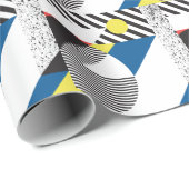 Retro Moderne Stijl Achtergrond Ontwerp Cadeaupapier (Rol Hoek)