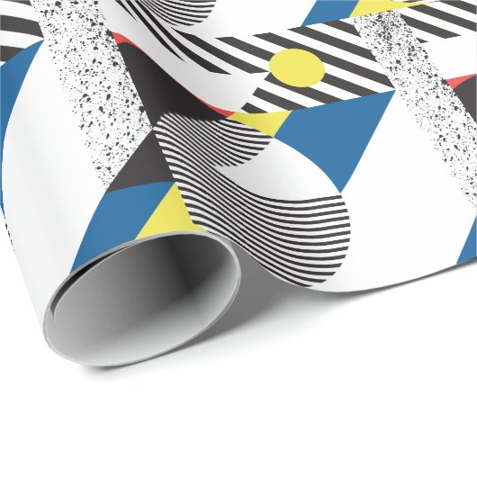Retro Moderne Stijl Achtergrond Ontwerp Cadeaupapier (Rol Hoek)
