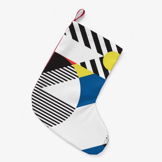 Retro Moderne Stijl Achtergrond Ontwerp Kleine Kerstsok (Voorkant (Hangend))