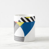 Retro Moderne Stijl Achtergrond Ontwerp Koffiemok (Center)