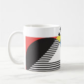 Retro Moderne Stijl Achtergrond Ontwerp Koffiemok (Links)