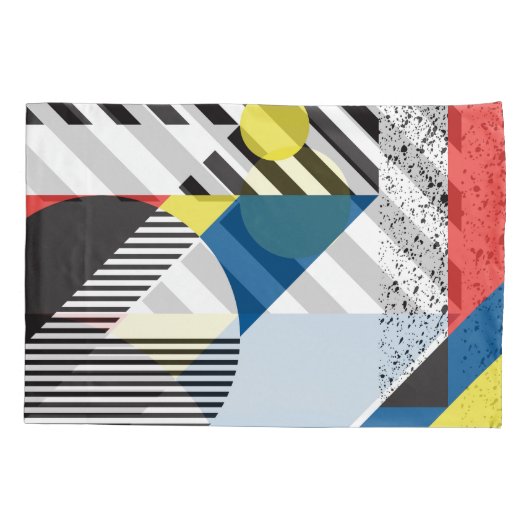 Retro Moderne Stijl Achtergrond Ontwerp Kussensloop (Achterkant)