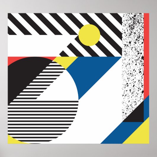 Retro Moderne Stijl Achtergrond Ontwerp Poster (Voorkant)