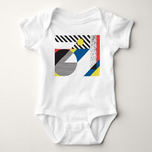 Retro Moderne Stijl Achtergrond Ontwerp Romper (Voorkant)