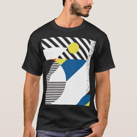 Retro Moderne Stijl Achtergrond Ontwerp T-shirt (Voorkant)
