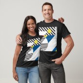 Retro Moderne Stijl Achtergrond Ontwerp T-shirt (Unisex)