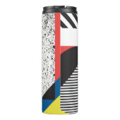 Retro Moderne Stijl Achtergrond Ontwerp Thermosbeker (Achterkant)
