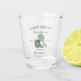 Retro moderne tennis vrijgezellenfeest feest shot glas