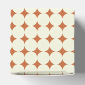 Retro Moderne Terracotta Geometrische Bruidsdouche Bedankdoosjes (Bovenkant)