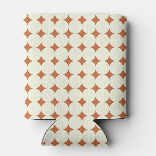 Retro Moderne Terracotta Stippen Bruidsdouche Op M Blikjeskoeler (Achterkant)