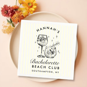 Retro Moderne Trouwfeest Gele Papieren Servetten