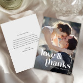 Retro Moderne Trouwkaart Bedankkaart