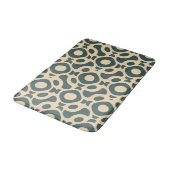 Retro Moderne Turquoise en Crème Geometrisch Abstr Badmat (Gekanteld)