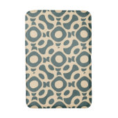 Retro Moderne Turquoise en Crème Geometrisch Abstr Badmat (Voorkant Verticaal)