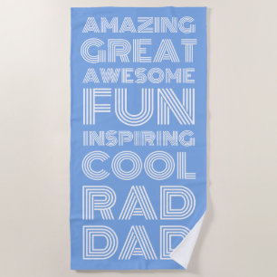 Retro moderne typografie rad dad grappig licht bla strandlaken