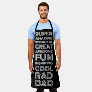 Retro moderne typografie rad dad grappig zwart schort