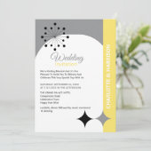 Retro Moderne uitnodiging voor een huwelijk in de  (Staand voorkant)