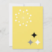 Retro Moderne uitnodiging voor een huwelijk in de  (Achterkant)