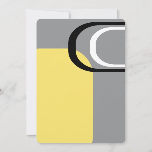 Retro Moderne uitnodiging voor een huwelijk in de  (Achterkant)