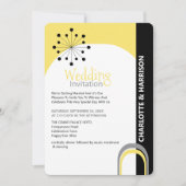 Retro Moderne uitnodiging voor een huwelijk in de  (Voorkant)