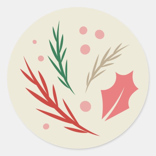 Retro moderne vakantie Sticker (Voorkant)