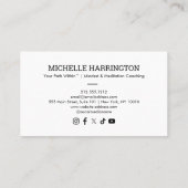 Retro Moderne Verhoogde Peaks Life Coach Wit Visitekaartje (Achterkant)