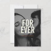 Retro Moderne Vet Gedrukte Gele & Oranje Script Br Save The Date (Achterkant)