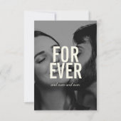 Retro Moderne Vet Gele & Zwarte Script Trouw Save The Date (Achterkant)