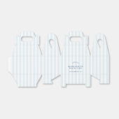 Retro Moderne Vintage Blauwe Bachelorette Bedankdoosjes (Uitgevouwen)