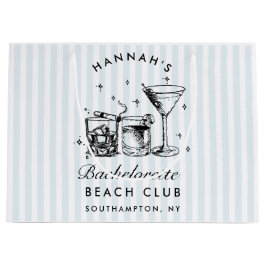 Retro Moderne Vintage Blauwe Bachelorette Groot Cadeauzakje