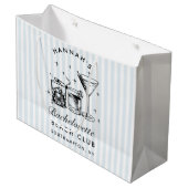 Retro Moderne Vintage Blauwe Bachelorette Groot Cadeauzakje (Voorkant Gekanteld)