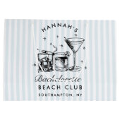 Retro Moderne Vintage Blauwe Bachelorette Groot Cadeauzakje (Achterkant)