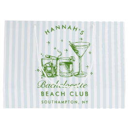 Retro Moderne Vintage Blauwe Bachelorette Groot Cadeauzakje