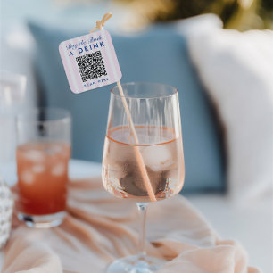 Retro Moderne Vintage Roze Meisjes Uitnodigings QR Vierkante Sticker