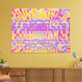 Retro moderne vloeibare abstractie 2 canvas afdruk (Insitu (Woonkamer))