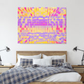 Retro moderne vloeibare abstractie 2 canvas afdruk (Insitu (Slaapkamer))