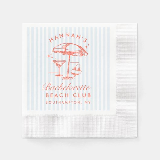 Retro moderne vrijgezellenfeest oranje papieren se servet (Voorkant)