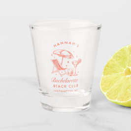 Retro moderne vrijgezellenfeest weekendfeest shot glas