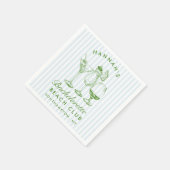 Retro moderne vrijgezellenfeest zwarte papieren se servet (Hoek)