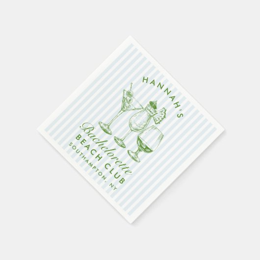 Retro moderne vrijgezellenfeest zwarte papieren se servet (Hoek)