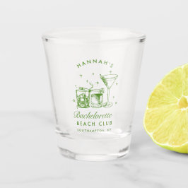 Retro moderne vrijgezellenweekendfeest shotglas shot glas