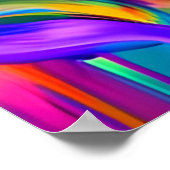 Retro Moderne Vrouw met Regenbooghaar Poster (Hoek)