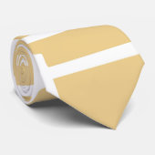 Retro moderne witte rechthoeken op kamel stropdas (Opgerold)