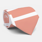 Retro moderne witte rechthoeken op koraal stropdas (Opgerold)